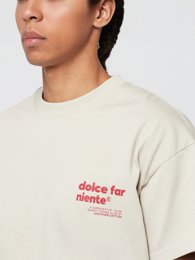 Another Cotton Lab, Leisure Club Oversized T-Shirt, beige, Image 3 of 5