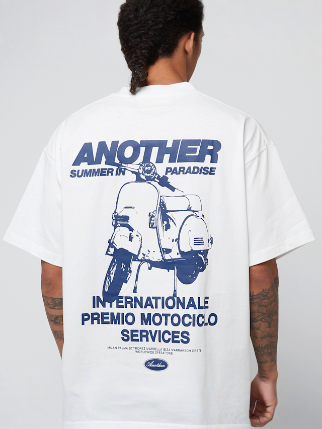 Another Cotton Lab, Summer in Paradise Oversized T-Shirt, white, Image 4 of 5