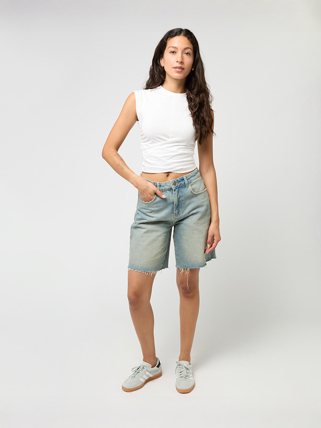 Urban Classics, Ladies Cropped Wrapped Top, wit, Afbeelding 4 van 4