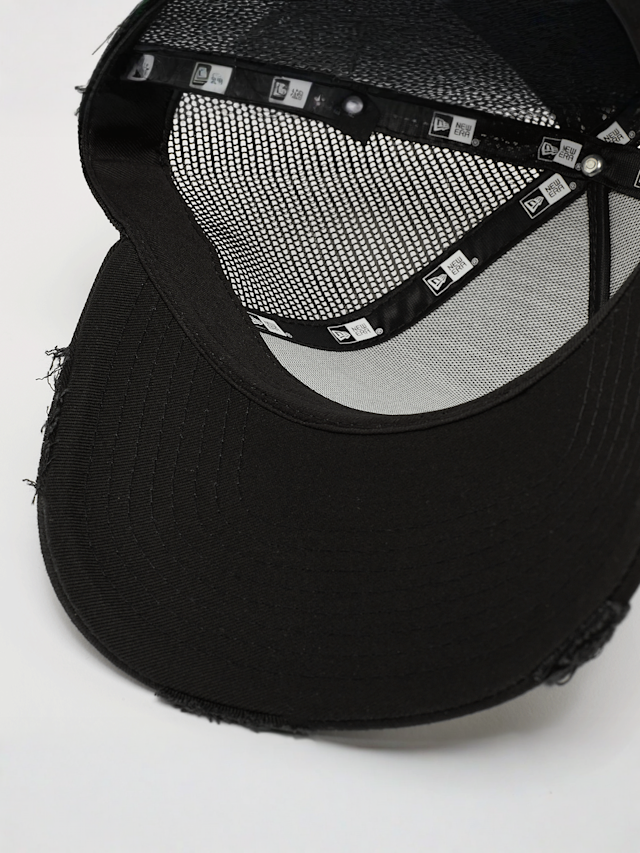 New Era, A-Frame Trucker Oval Distress Patch New Era, black, Image 3 of 4