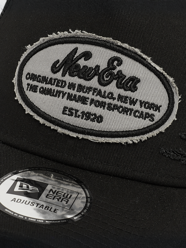 New Era, A-Frame Trucker Oval Distress Patch New Era, black, Image 4 of 4