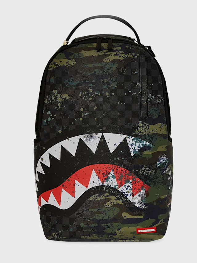 SPRAYGROUND, CAMO SPLASH DLXSV BACKPACK camouflage, camouflage, Image 1 of 9