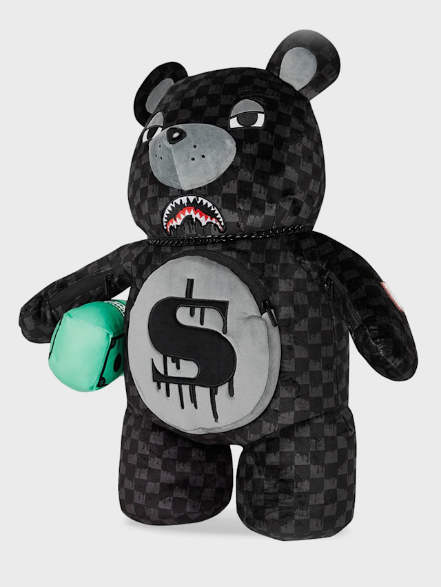 SPRAYGROUND, Dripping Sharks In Paris Moneybear Teddy Bear, grey, Image 2 of 7