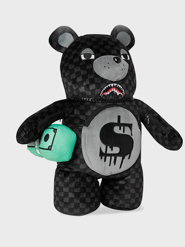 SPRAYGROUND, Dripping Sharks In Paris Moneybear Teddy Bear, grey, Image 4 of 7