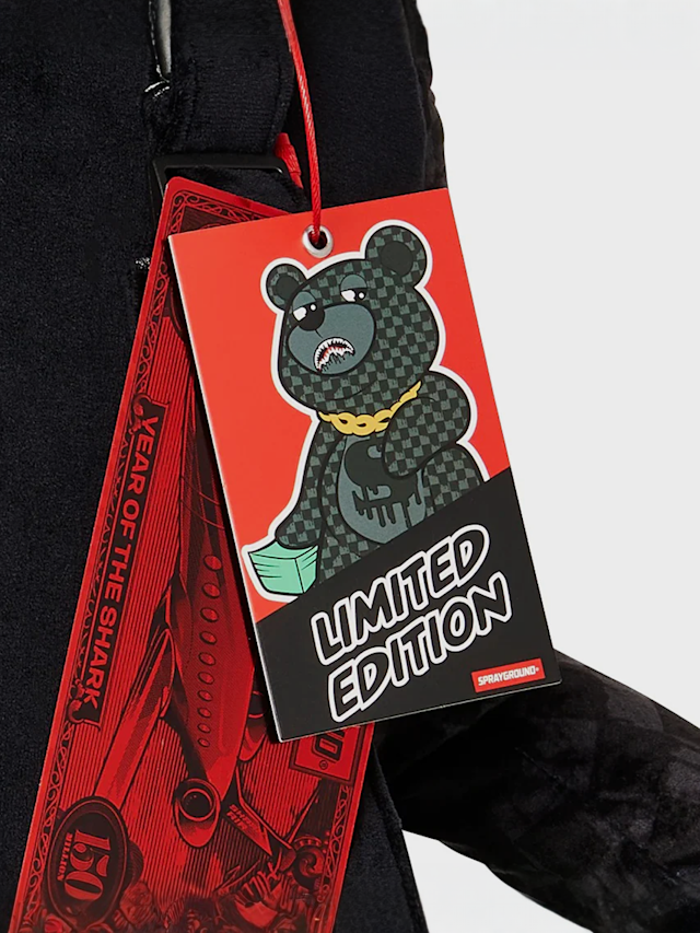 SPRAYGROUND, Dripping Sharks In Paris Moneybear Teddy Bear, grey, Image 7 of 7