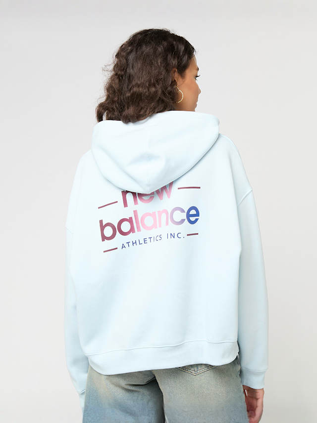 New Balance, Reimagined Fleece Oversized Hoodie black, blue, Image 1 of 5