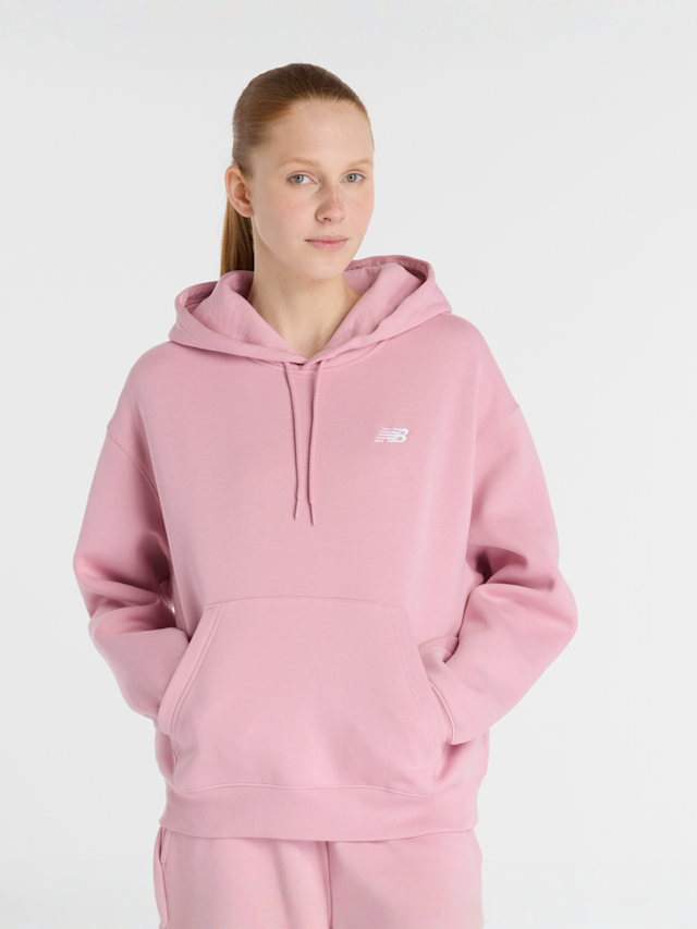 New Balance, Sport Essentials Fleece Hoodie, Pink, Image 1 of 5