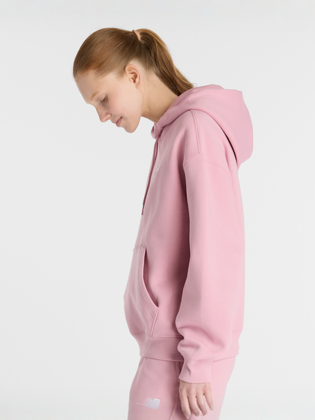 New Balance, Sport Essentials Fleece Hoodie, Pink, Image 2 of 5