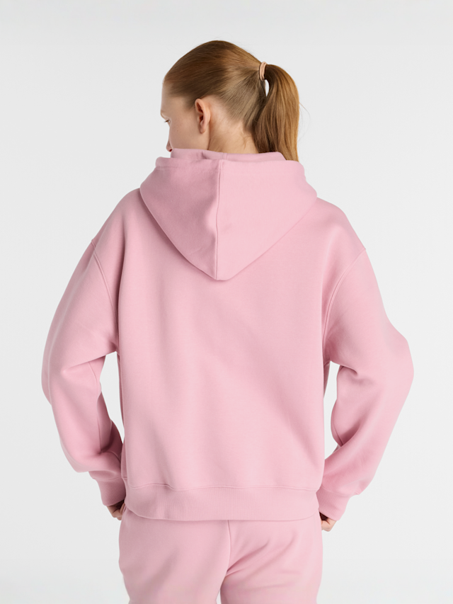 New Balance, Sport Essentials Fleece Hoodie, Pink, Image 3 of 5
