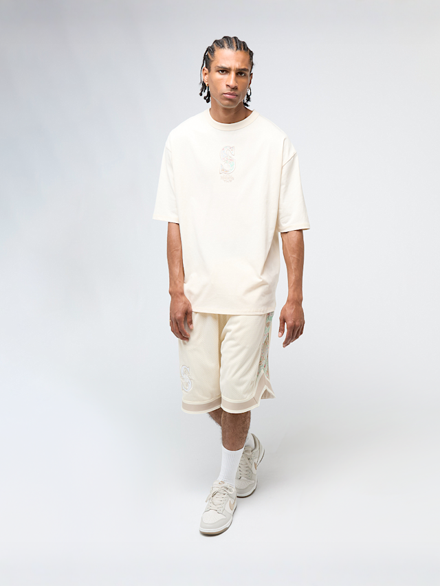 New Era, MLB Infill Mesh Short Seattle Mariners, beige, Afbeelding 6 van 6