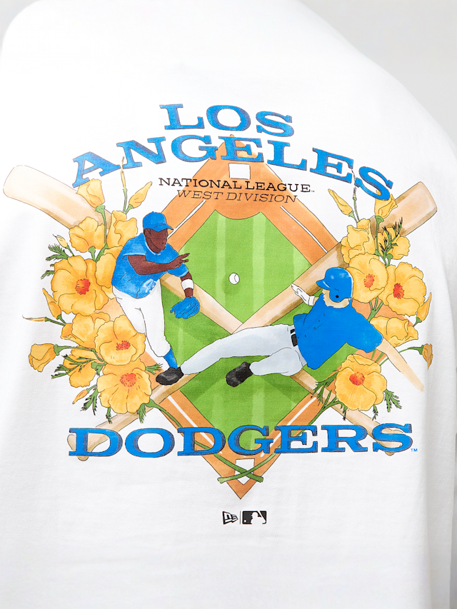 New Era, MLB Baseball Graphic Oversize Tee Los Angeles Dodgers, white, Image 4 of 6