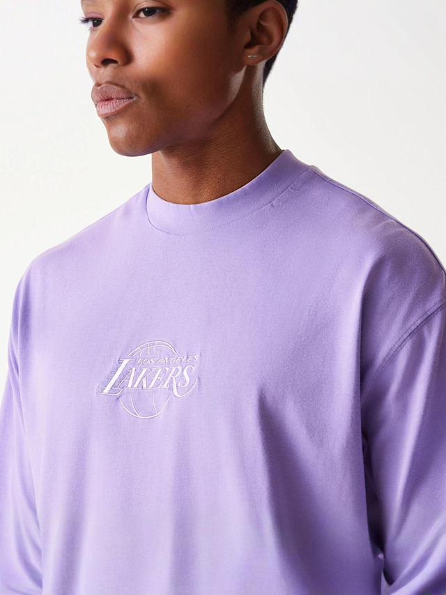 New Era, NBA Los Angeles Lakers Washed T-Shirt, purple, Image 3 of 4