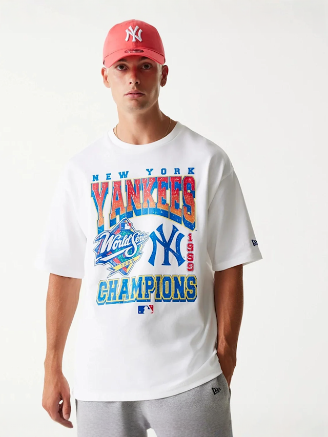 New Era, MLB New York Yankees World Series Oversized Tee, white, Image 1 of 4