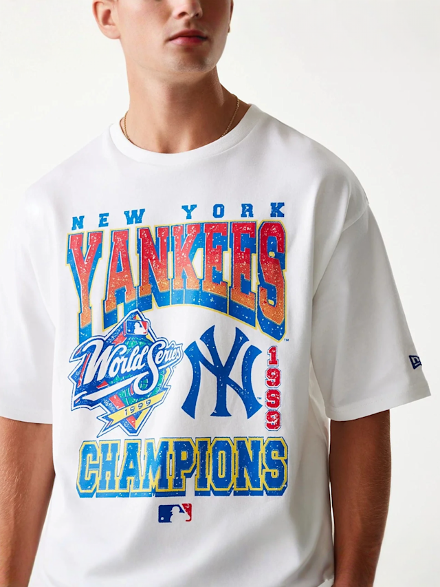 New Era, MLB New York Yankees World Series Oversized Tee, white, Image 3 of 4