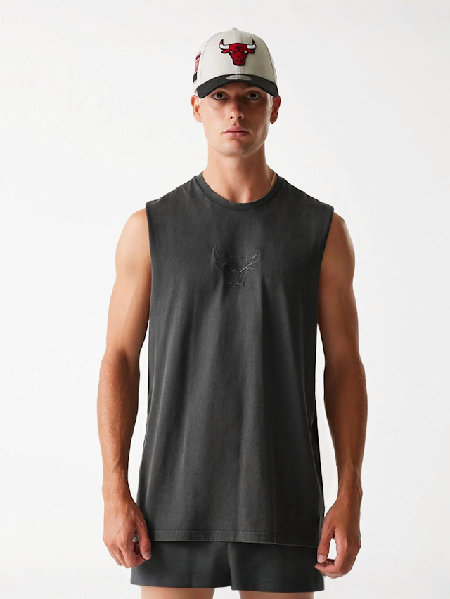 New Era, NBA Chicago Bulls Washed Tanktop, grey, Image 1 of 5