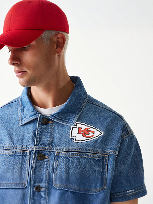 New Era, NFL Denim Jacket Kansas City Chiefs, blue, Image 3 of 6
