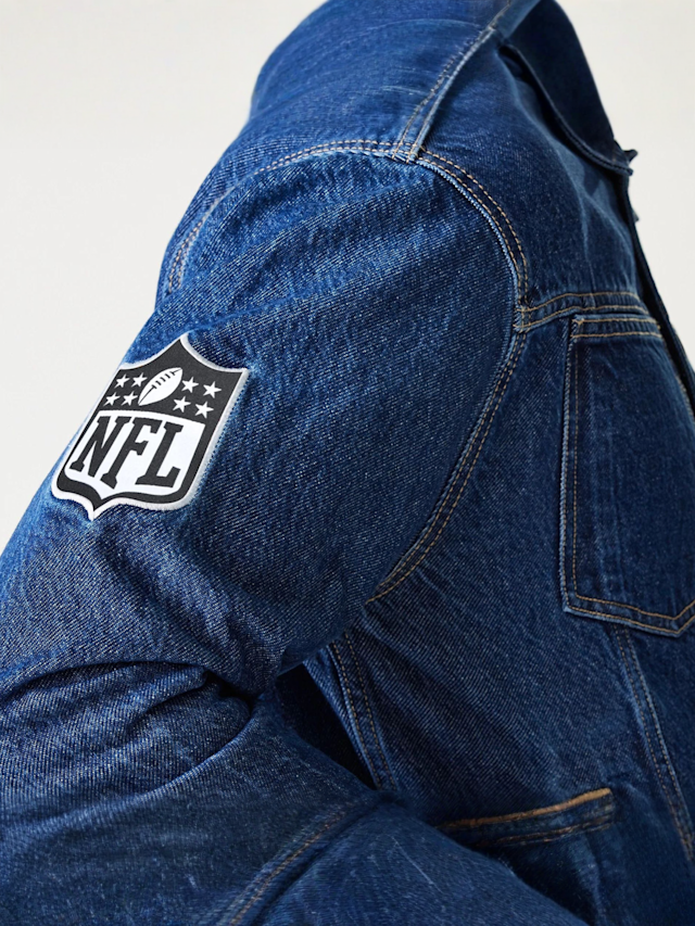 New Era, NFL Las Vegas Raiders Denim Jacket, blue, Image 4 of 5