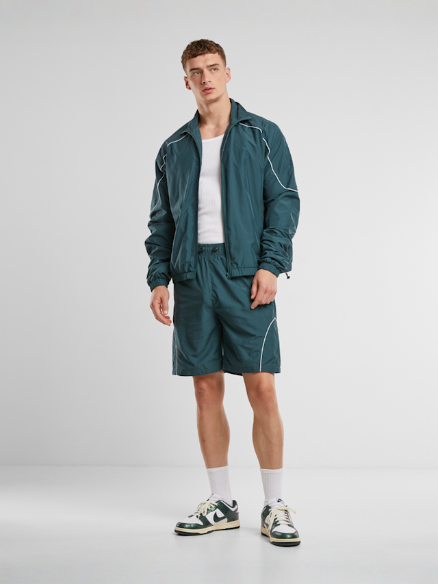 Urban Classics, Piped Panel Trackshorts, turquoise, Image 4 of 4