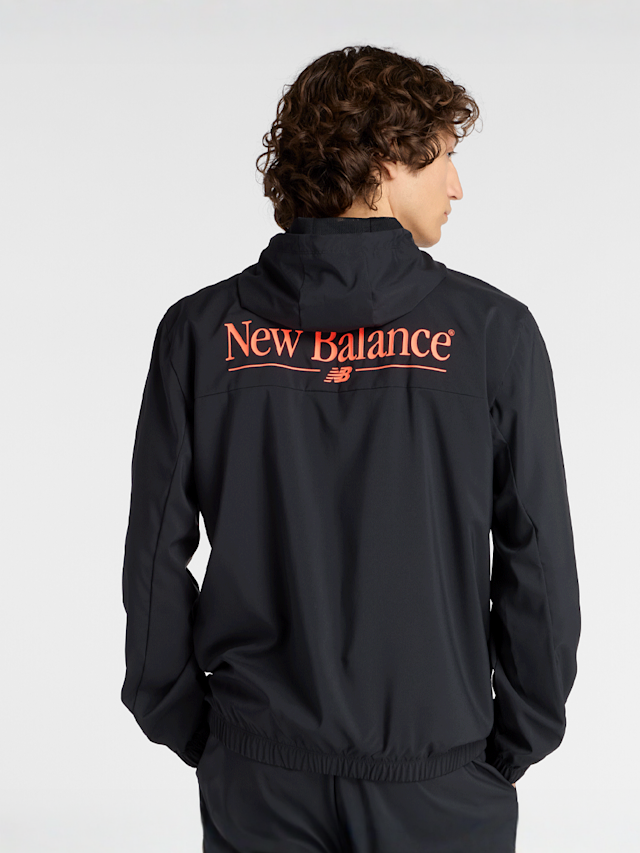 New Balance, Reimagined Woven Graphic Jacket, black, Image 3 of 6