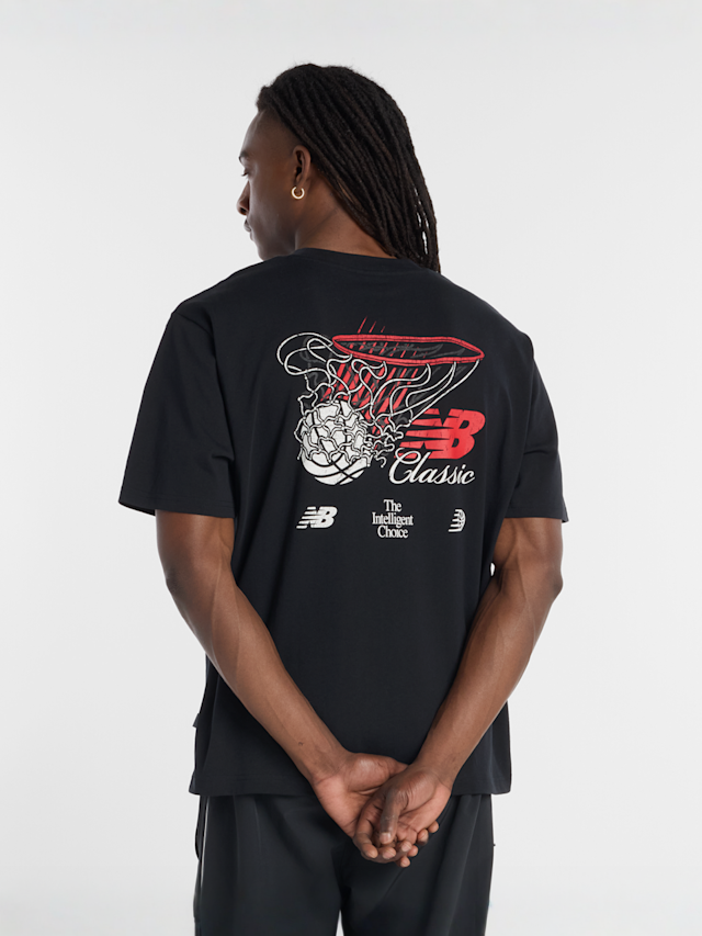 New Balance, Hoops Classic Graphic T-Shirt, black, Image 1 of 4
