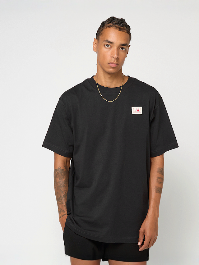 New Balance, Woven Label T-Shirt, black, Image 1 of 5
