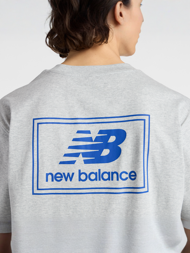 New Balance, Woven Label T-Shirt, grijs, Afbeelding 5 van 6