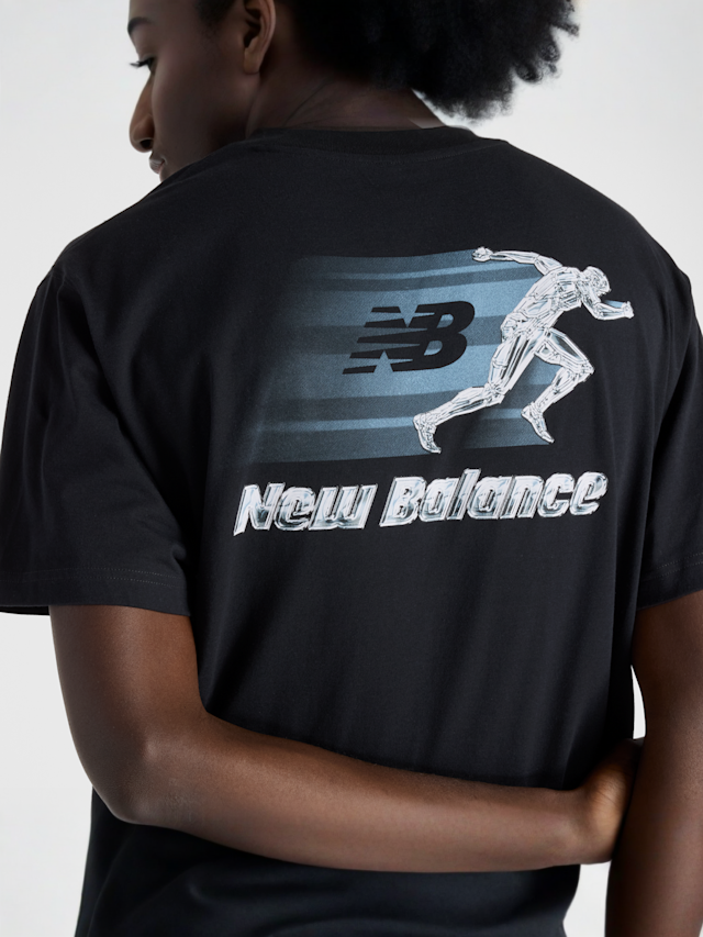 New Balance, Chrome Runner T-Shirt, black, Image 4 of 5