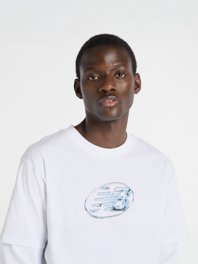 New Balance, Chrome T-Shirt, white, Image 3 of 4