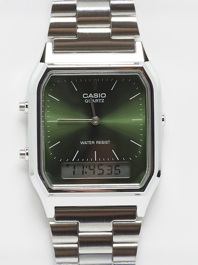 CASIO, Vintage AQ-230A-3AMQYES, srebrny, Obraz 1 z 2