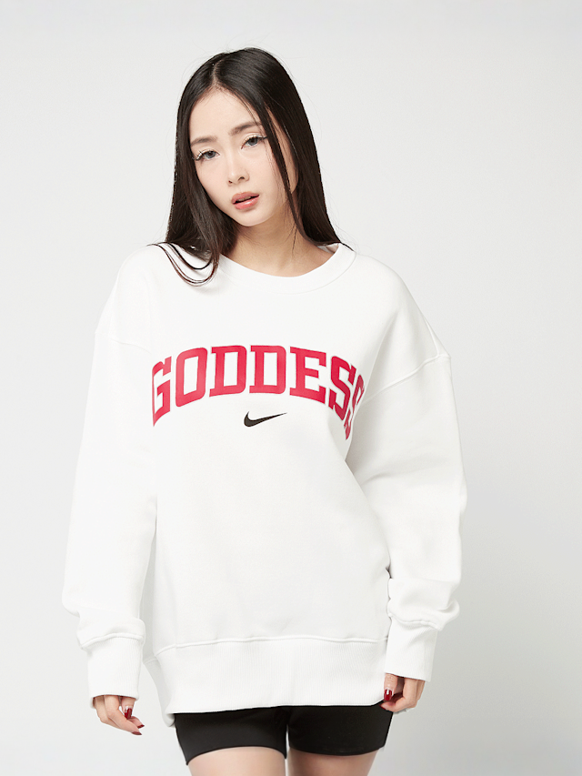 Nike, Sportswear Phoenix Fleece Oversize Sweatshirt, wit, Afbeelding 1 van 4