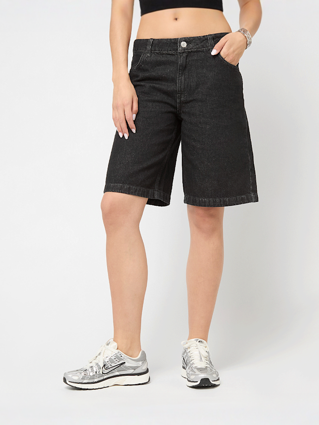 Decibel, Denim Shorts, zwart, Afbeelding 1 van 5