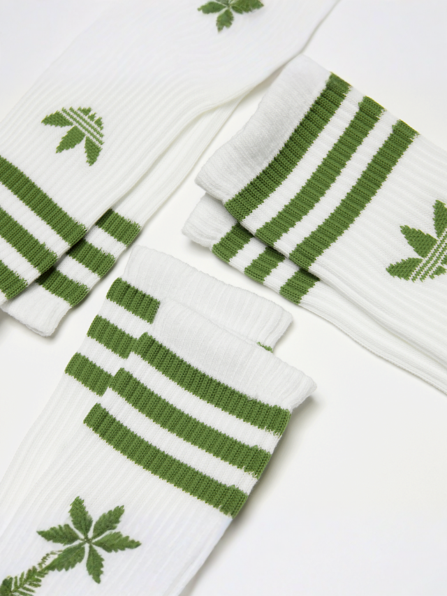 adidas Originals, adicolor Crew Sokken (3 Pack), wit, Afbeelding 2 van 2