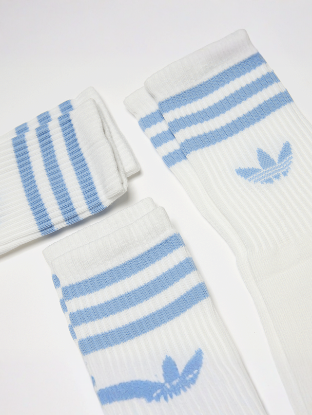 adidas Originals, adicolor Crew Sokken (3 Pack), wit, Afbeelding 2 van 2