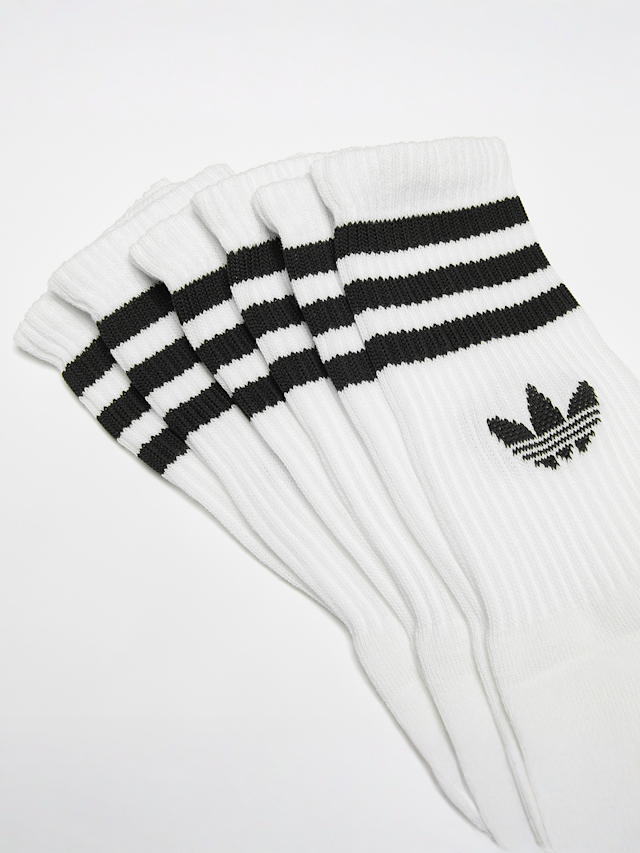 adidas Originals, adicolor Crew Socken  (3 Paar), wit, Afbeelding 2 van 2