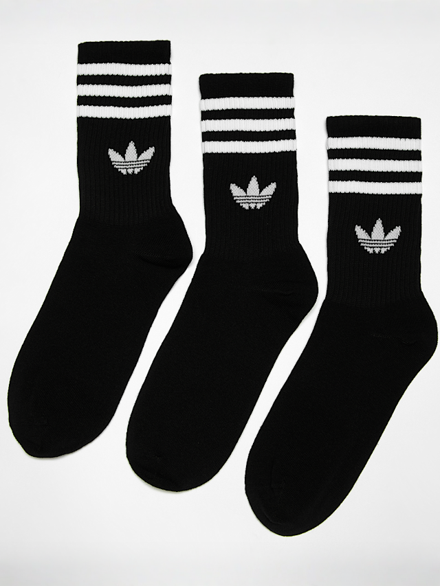 adidas Originals, 3 PACK - adicolor Crew Socks, black, Image 1 of 2