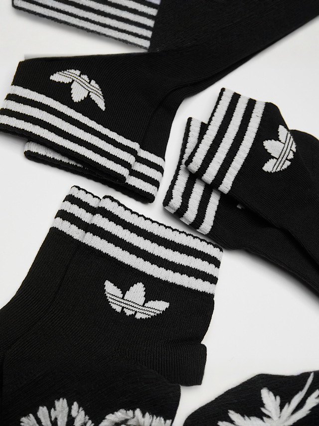 adidas Originals, 3 PACK - 3-Stripes Ankle Socks, black, Image 2 of 2