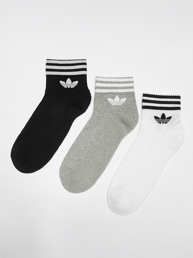 adidas Originals, Skarpety Ankel adicolor Trefoil (3 Pack), szary, Obraz 1 z 2