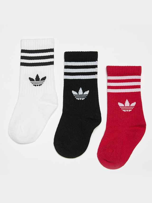 adidas Originals, adicolor Crew Sokken (3 Pack), zwart, Afbeelding 1 van 2