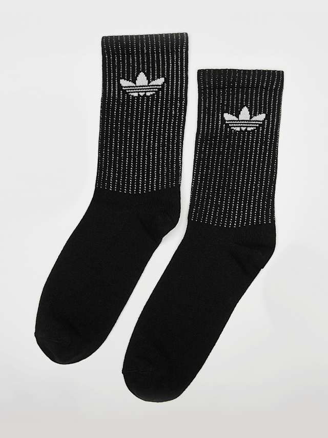 adidas Originals, 2 PACK - adicolor Crew Socks Reflective, black, Image 1 of 3