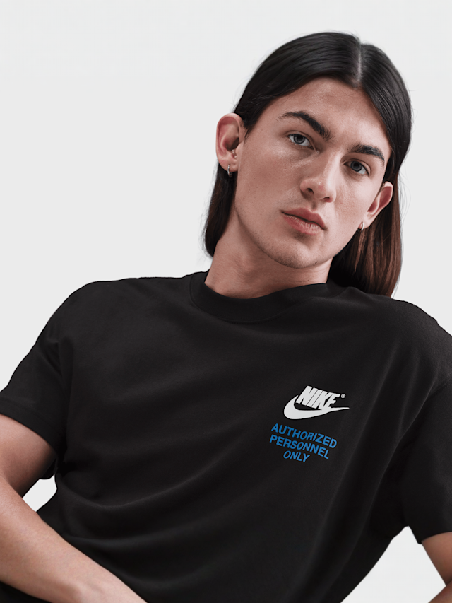 Nike, Sportswear Athletic Short Sleeve Tee, black, Image 3 of 4