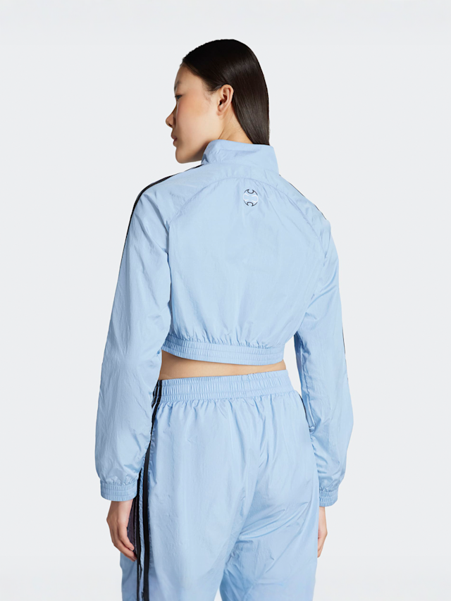 adidas Originals, Teamgeist Adicolor Cropped Track Top, blauw, Afbeelding 2 van 5