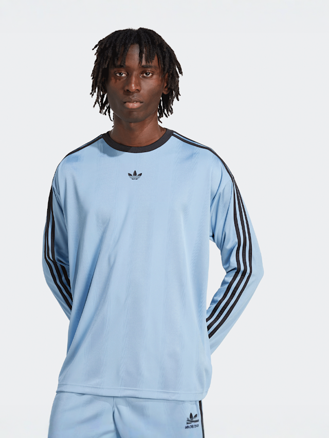 adidas Originals, Jacquard Jersey Longsleeve Shirt, blauw, Afbeelding 1 van 5