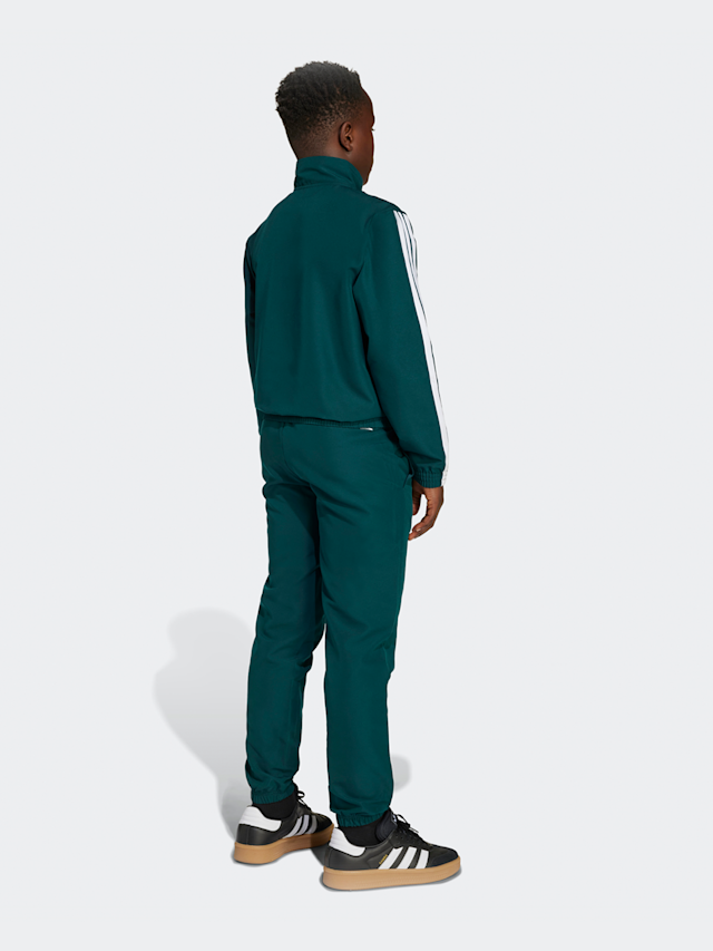 adidas Originals, 3-strepen geweven kids trainingspak, groen, Afbeelding 2 van 4