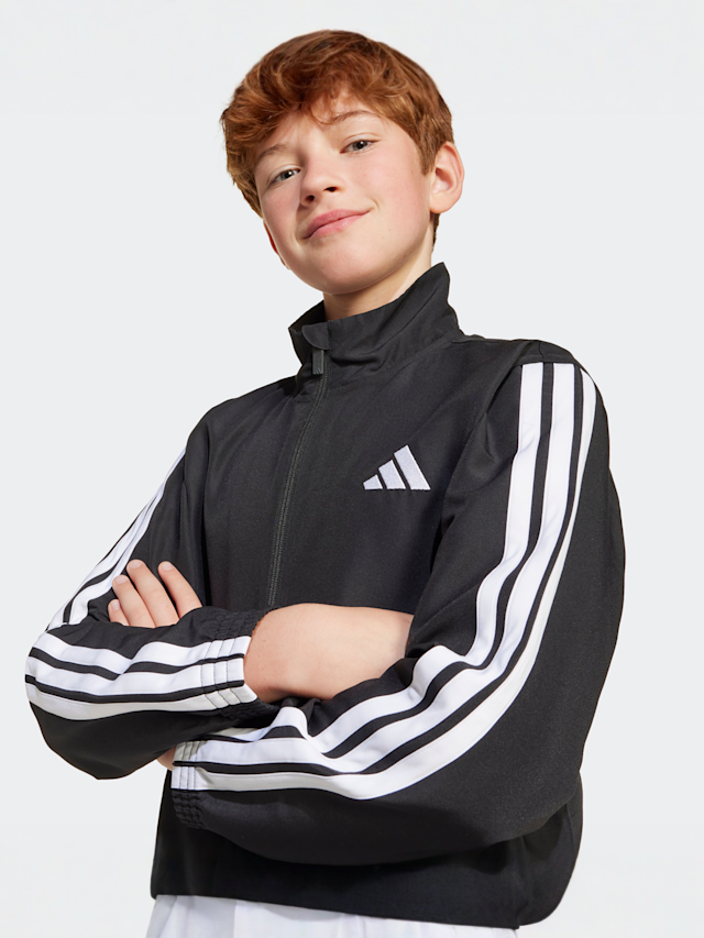 adidas Originals, 3-Streifen Woven Kids Tracksuit, black, Image 3 of 4
