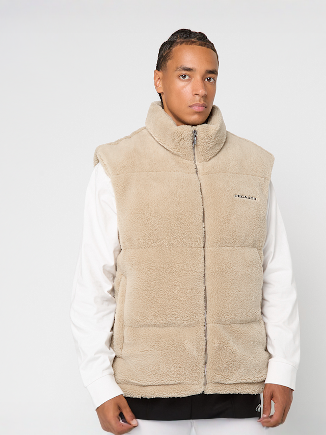 Pegador, LANDIN TEDDY PUFFER VEST SAND, beige, Image 1 of 5