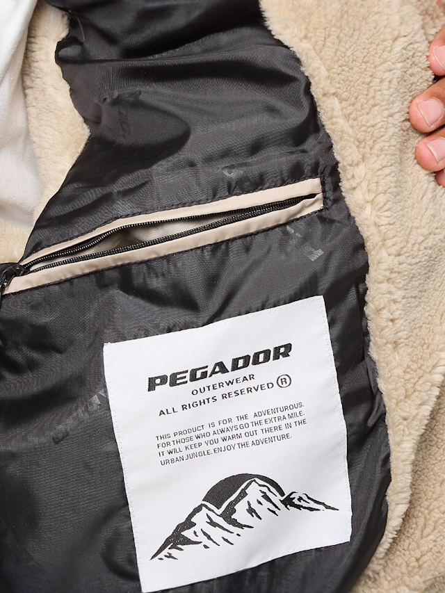 Pegador, LANDIN TEDDY PUFFER VEST SAND, beige, Image 4 of 5