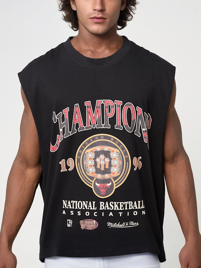 Mitchell & Ness, NBA Chicago Bulls 96 Champion Rings Sleeveless T-Shirt, zwart, Afbeelding 3 van 4