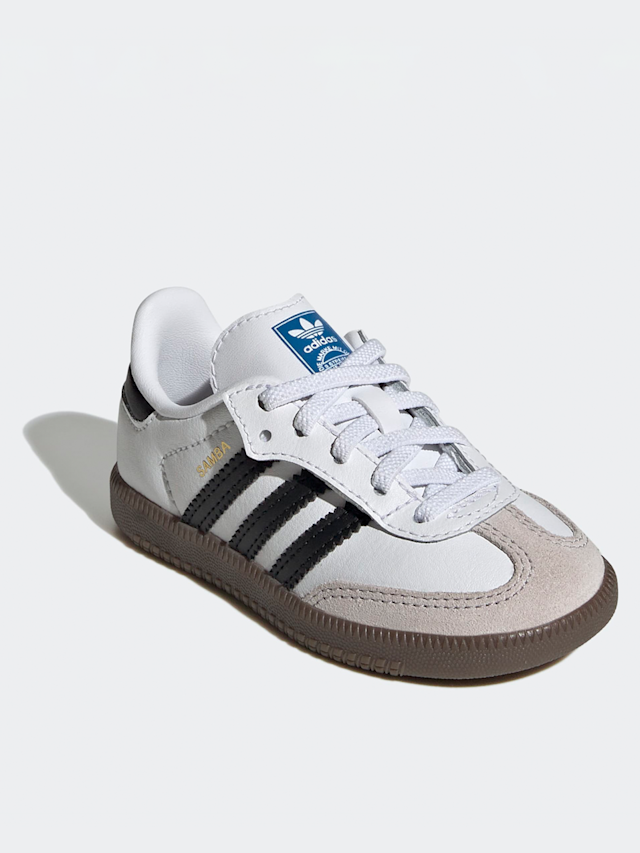 adidas Originals, Samba OG Comfort Closure Elastic Lace Toddlers, white, Image 3 of 8