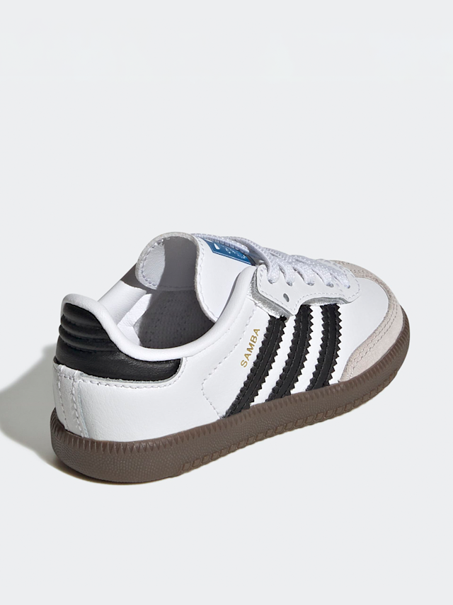 adidas Originals, Samba OG Comfort Closure Elastic Lace Toddlers, white, Image 4 of 8