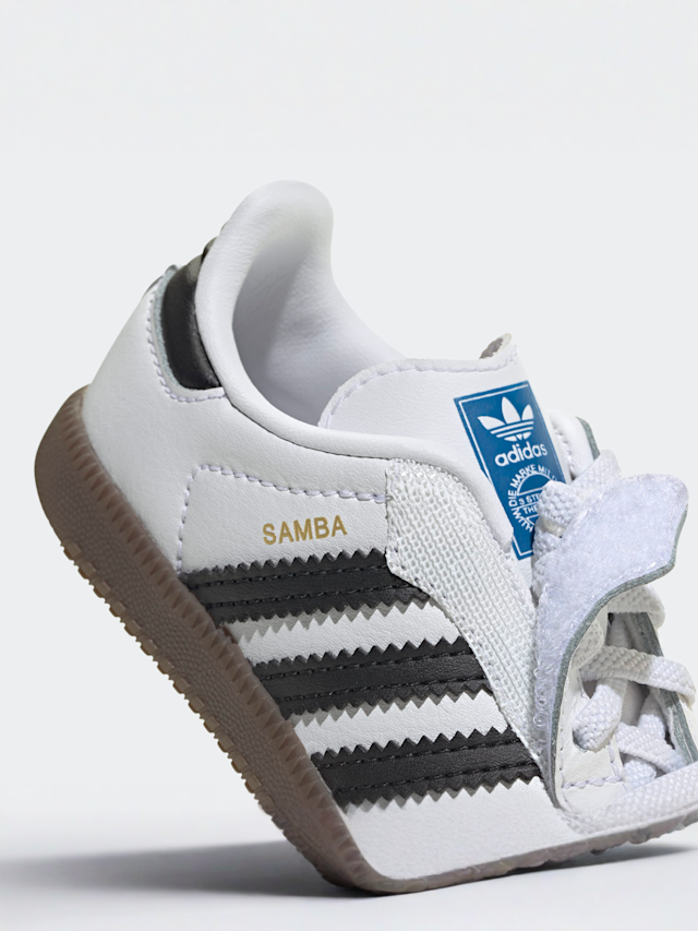 adidas Originals, Samba OG Comfort Closure Elastic Lace Toddlers, white, Image 7 of 8